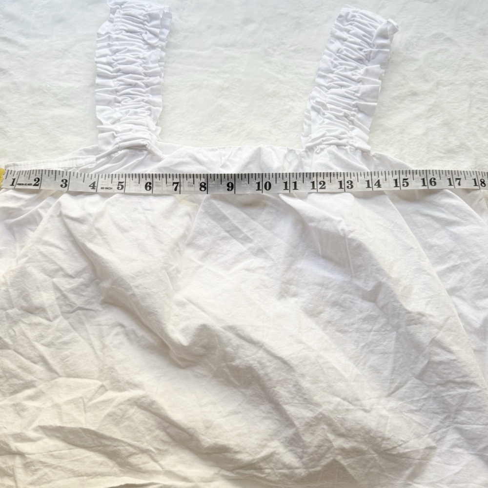 White Ruffled Strap Top - Picture 4 of 5